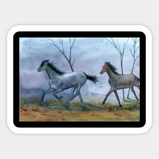 Wild horses Sticker